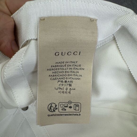 Gucci Venice Cotton Embroidered Script Logo Baseball Cap Hat Medium main image 8